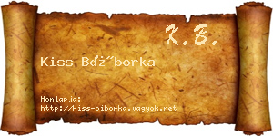 Kiss Bíborka névjegykártya
